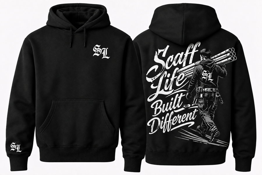 SL Built Different Old English Design With Sleeve Marking